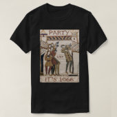 Partij zoals het 1066-Sticker (Bayeux Tapestry) is T-shirt (Design voorkant)