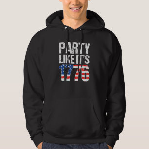 Partij zoals het 1776 4e juli Amerikaanse vlag in Hoodie