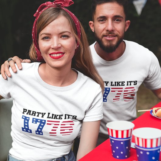 Partij zoals het 1776 Amerikaanse op 4 juli Unisex T-shirt
