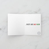 Partij zoals het Gekke Wenskaart van de Vakantie Feestdagen Kaart (Binnen)