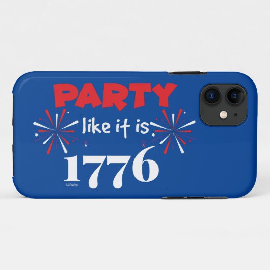 PARTIJ ZOALS HET IS 1776 grappige dag van onafhank Case-Mate iPhone Case (Achterkant (horizontaal))
