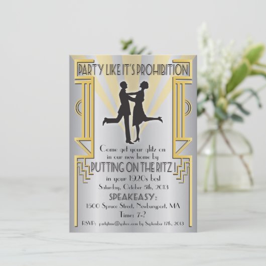 Partij zoals het verbod op Uitnodiging (Staand voorkant)