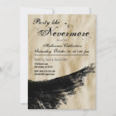 Partij zoals Nevermore Raven Wing Halloween Kaart (Voorkant)