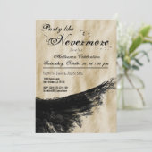 Partij zoals Nevermore Raven Wing Halloween Kaart (Staand voorkant)