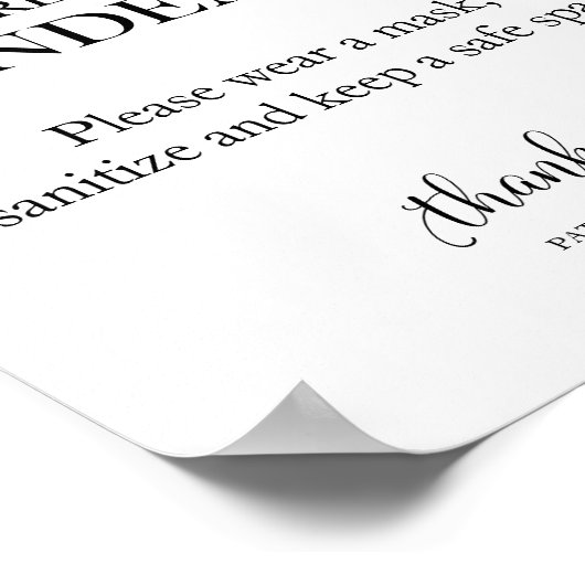 Partij zoals we in een Pandemisch Funny Sign. Poster (Hoek)