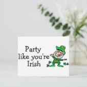 Partij zoals Youre Irish Kaart (Staand voorkant)