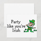 Partij zoals Youre Irish Kaart (Voorkant / Achterkant)