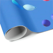 Partijballonnen die in een blauwe hemel drijven cadeaupapier (Rol Hoek)