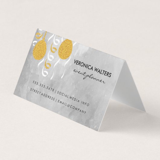 Partijballonnen/maskerade maskers visitekaartje (Voorkant)