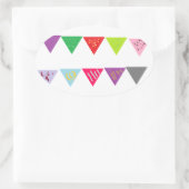 Partijbanner deco ovale sticker (Tas)