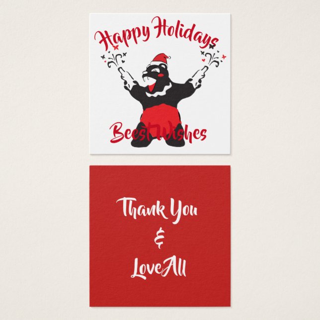 partijBeer Dank u wel Vierkante Visitekaartjes (Voorkant /achterkant)