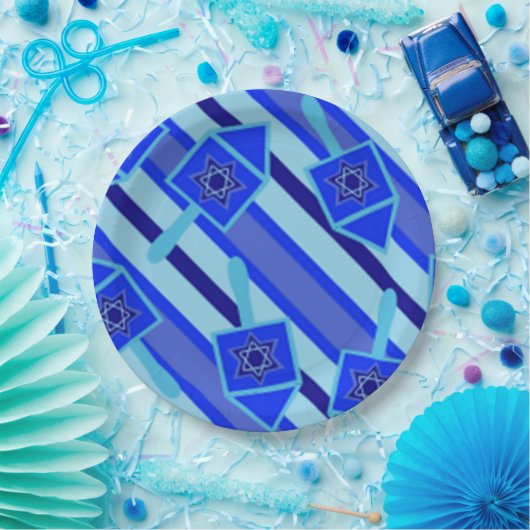 partijbenodigdheden - Chanoekaarpapier - Design Bo Papieren Bordje (Feest)