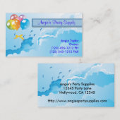 partijbenodigdheden en ballonnen visitekaartje (Voorkant / Achterkant)