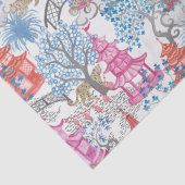 Partijboomgaarden in het Pagoda-bos in het pikroze Tissuepapier (Detail)