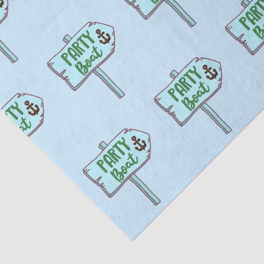 Partijboot met anker-neusthema tissuepapier (Detail)