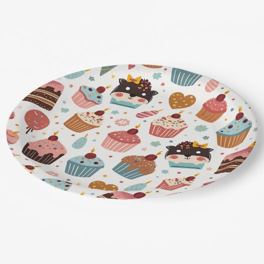 partijbord papieren bordje (Gekanteld)