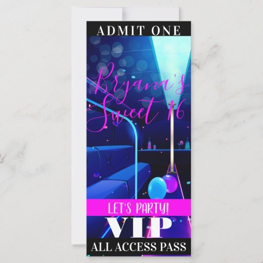 partijbus snoepje 16 All Access Pass VIP Ticket (Voorkant)