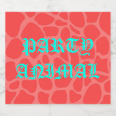 partijdier sparkling wijnetiket (Enkel label)