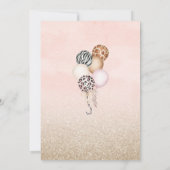 Partijdieren baby shower luipaard kaart (Achterkant)