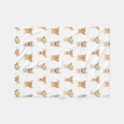 PARTIJDIEREN FLEECE DEKEN (Voorkant (Horizontaal))