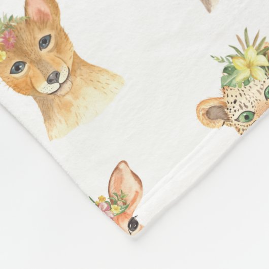 PARTIJDIEREN FLEECE DEKEN (Hoek)