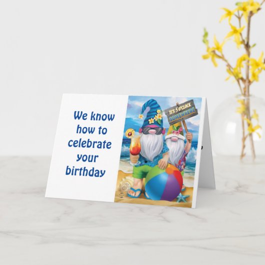 PARTIJDIEREN GNOME STYLE KAART (Gele Bloem)