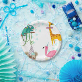 partijdieren, kinderen van Birthday, dierenpartij  Papieren Bordje (Feest)