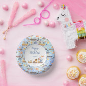 Partijdieren op Train Kind Oerwoud Happy Birthday Papieren Kommen (Feest)