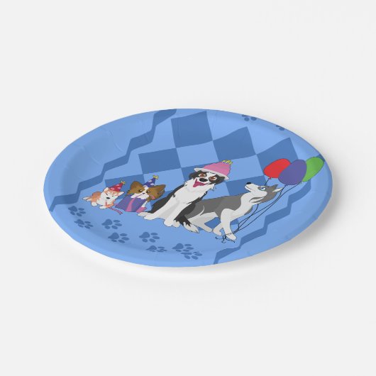 partijdieren papieren bordje (Gekanteld)