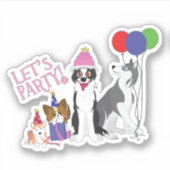 partijdieren sticker (Voorkant)