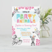 partijdierenuitnodiging | Dag van de dieren Kaart (Staand voorkant)