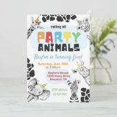 partijdierenuitnodiging | Dag van de dieren Kaart (Staand voorkant)