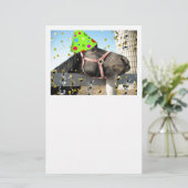 partijdierpaard briefpapier (Staand voorkant)