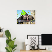 partijdierpaard poster (Thuiskantoor)