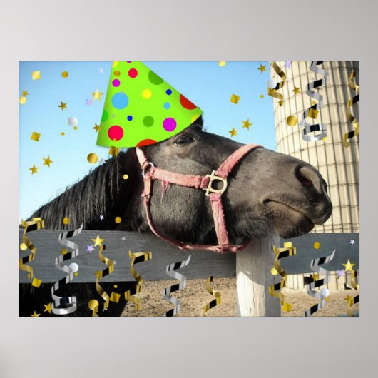 partijdierpaard poster (Voorkant)