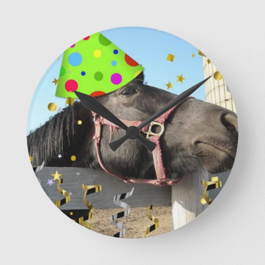 partijdierpaard ronde klok (Voorkant)