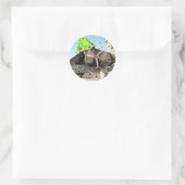 partijdierpaard ronde sticker (Tas)
