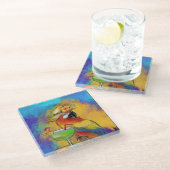 Partijen Glazen Onderzetter (Schuin)