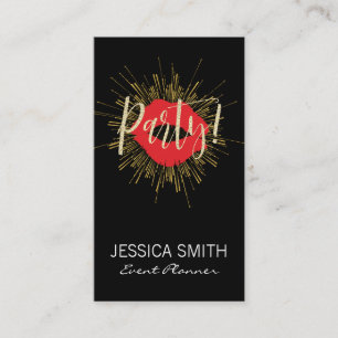 partijexplosie met een kus visitekaartje