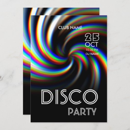 PARTIJFLYERINVITATIE ACHTERGROND KAART (Voorkant / Achterkant)