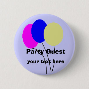 partijgast, knop ronde button 5,7 cm