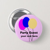 , partijgast, ronde button 5,7 cm (Voorkant /achterkant)