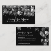 Partijgebeurtenisplanner Silver Bling-ballonnen Visitekaartje (Voorkant / Achterkant)
