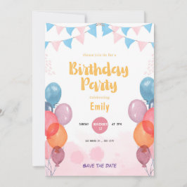 partijgeel uitnodiging voor het afspelen van kleur