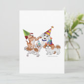 Partijhuisdieren Feestdagenkaart (Staand voorkant)