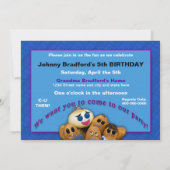 PARTIJINVITATIE, Aardappeltekens in mandje Kaart (Achterkant)