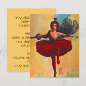 PARTIJINVITATIE CIRCUS TIGHTROPE ~ EZ2 CUSTOMIZE! KAART (Voorkant / Achterkant)