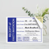 PARTIJINVITATIE - ONTVANGST - MULTIDOELEINDE KAART (Staand voorkant)