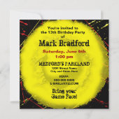 PARTIJINVITATIE PAINTBALL SPLASH BIRTHDAY KAART (Achterkant)