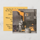 PARTIJINVITATIEMOTOR LOCOMOTIEVE MOTOR KAART (Voorkant / Achterkant)